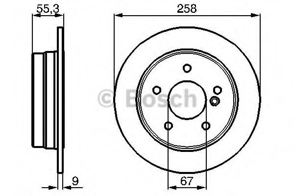 BOSCH 0 986 478 255 Brake Disc